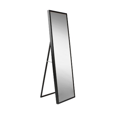 18" x 58" Evans Free Standing Floor Mirror with Easel Black - Kate and Laurel