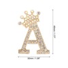 Unique Bargains Women Rhinestone Initial Alphabet Badges Pins and Clips - 2 of 4