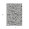 Charcoal Gray And Ivory Geometric Washable Indoor Outdoor Area Rug - 2 of 4
