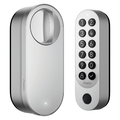 Aqara® Smart Lock U200 Deadbolt Kit with Built-in Fingerprint Reader and Keypad (Silver)