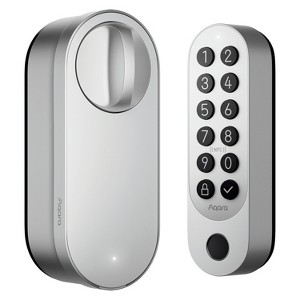 Aqara® Smart Lock U200 Deadbolt Kit with Built-in Fingerprint Reader and Keypad (Silver) - 1 of 4