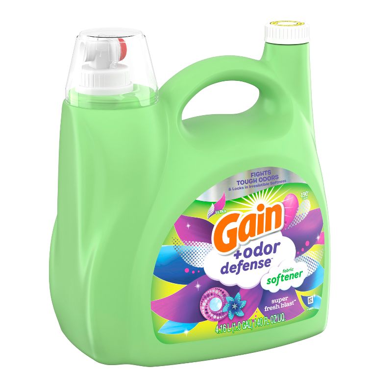 Gain Odor Defense Fabric Softener - Super Fresh Blast - 140 fl oz, 4 of 10