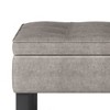 Okak Modern 2-Tier Tufted Button Ottoman Bench Shoe Bench with Open Storage Shelf,Solid Wood Storage Bench for Entryway,Living Room - 4 of 4