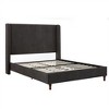 Queen Size Bed Frame, 54" Tall Headboard Wingback Upholstered Bed, Wooden Slats Support, No Box Spring Needed, Easy Assembly, Bedroom Furniture - 2 of 4