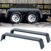 2 Pack Heavy Duty Trailer Fenders for Double Axle Trailers - 14 Gauge Steel Bolt-On Fenders Fit 13" to 15" Tires - 2 of 4