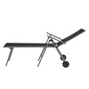 Syemin Pool Lounge Chairs with Wheels, 2PCS Comfortable Patio Lounge Chair , Outdoor Chaise Lounge, Adjustable Armrest, Black 74.8"*29.9"*28.7" - 4 of 4