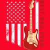 Women's Design By Humans Best Dad Ever Guitar and Flag By MINHMINH Racerback Tank Top - 2 of 2