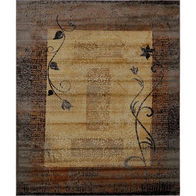 Handmade Braided Abstract 8' x 10' Gray Synthetic Rug