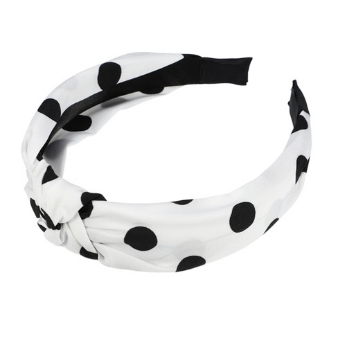 Unique Bargains Women's Polka Dot Knotted Headband 1 Pc : Target