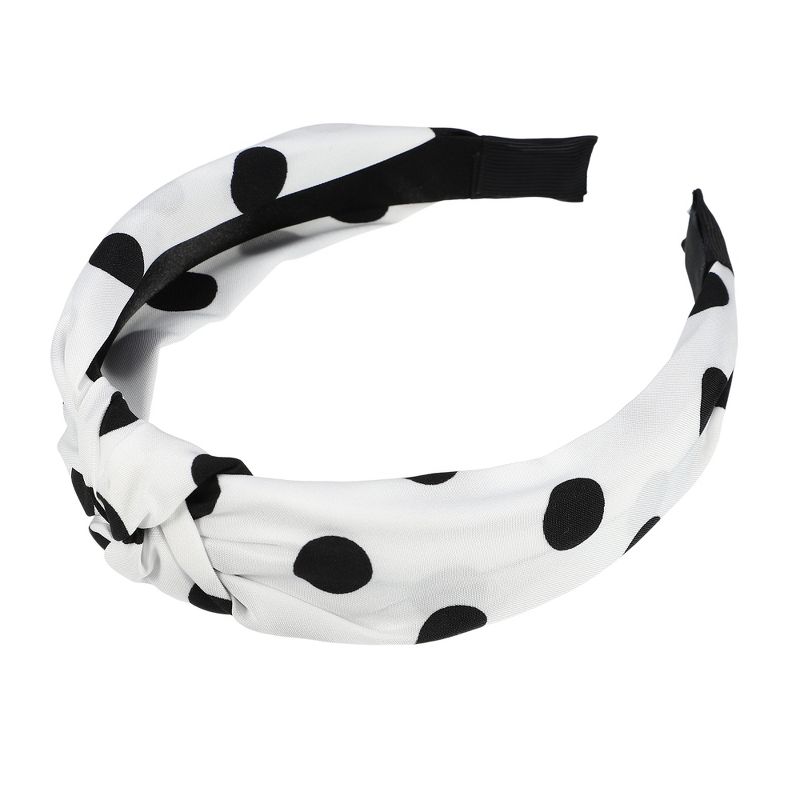 Unique Bargains Women's Polka Dot Knotted Headband 1 Pc, 1 of 7
