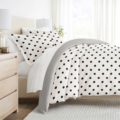 Chevron & Polka Dots Pattern Premium  3PC Duvet Cover & Shams Set, Ultra Soft, Easy Care - Becky Cameron
