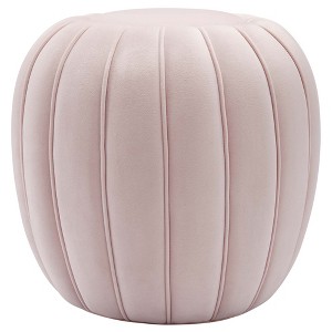 Modway Celebrate Ottoman – Channel Tufted Performance Velvet Upholstered Bench for Living Room, Bedroom, or Entryway - 1 of 4
