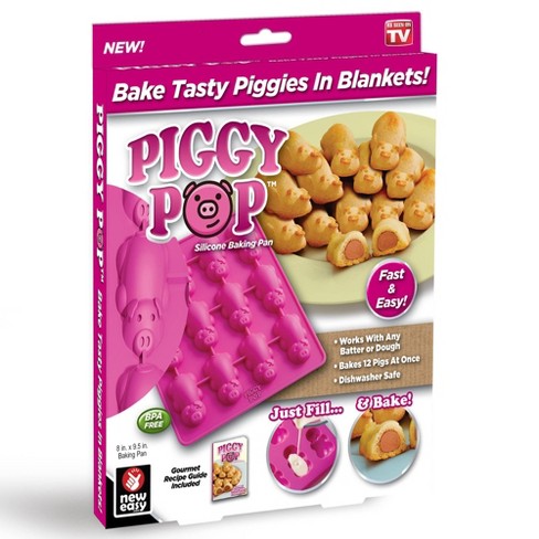 As Seen On Tv Piggy Pop Silicone Baking Pan Pink Target - piggy roblox cake pop