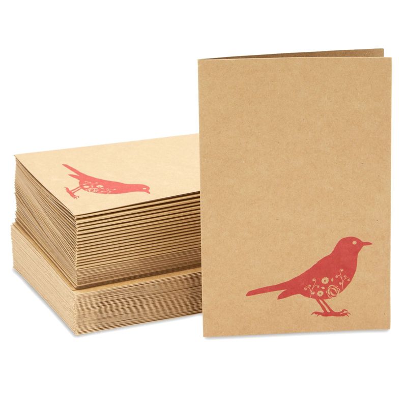 Best Paper Greetings 36 Pack Bird Note Cards with Envelopes, Blank All Occasion Thank You Cards, Rustic-Style, Kraft Paper, 4 x 6 In, 5 of 9