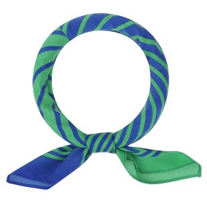 INSPIRE CHIC Women's Contrast Color Symmetrical Striped Printed Square Herringbone Neck Scarves - 1 of 4