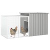 vidaXL Chicken Cage Gray 78.7 in.x35.8 in.x39.4 in. Galvanized Steel - 2 of 4