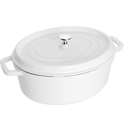 Staub Cast Iron Dutch Oven 5-qt Tall Cocotte, Made In France, Serves 5-6,  White Truffle : Target