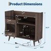 33" Large Record Player Stand, Vinyl Storage Cabinet for 350+ Albums, Player Turntable Station, Record Player Table for Bedroom Living Room - 3 of 4