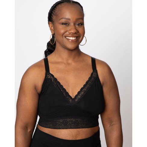 AnaOno Women's Delilah Ultra-Soft Lace Mastectomy Bralette Black - XX Large