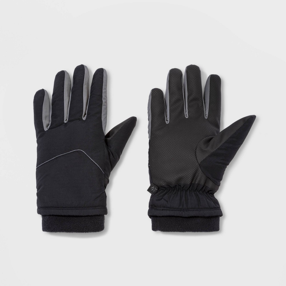 size M/L Men's Heavy Poly Waterproof Gloves - All in Motion Gray/Black 