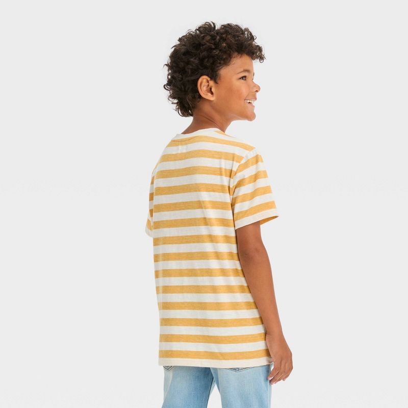 Boys' Short Sleeve Striped Henley Shirt - Cat & Jack™, 3 of 5