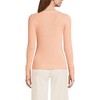Lands' End Women's Fine Gauge Cotton Baby Cable Vneck Sweater - 2 of 4