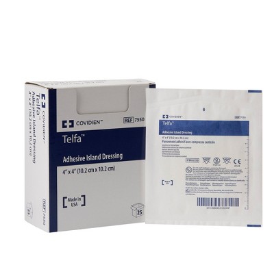 Telfa Sterile Adhesive Dressing Square 4 X 4 Inch