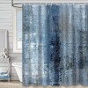 LunaLulinlk 4Pcs Art Shower Curtain Sets with Rugs and Hooks Blue and Grey Bathroom Shower Curtain Sets - 3 of 4