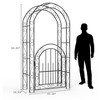 Garden Trellis Arch, Reinforced Metal Garden Archway, Decorative Frame Stand Trellis,Arch Stand for Wedding Ceremony Party Plant Climbing Rose - 3 of 4