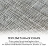 Kozyard 4 Pieces Metal Patio Conversation Set with Gray Breathable Textilence Seating Powder Coated Metal Frame  for Garden Poolside Backyard - 4 of 4
