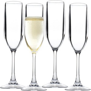D'Eco Unbreakable 12 oz Champagne Flutes (Set of 4) 100% Tritan Reusable Glasses - Perfect for Hosting Parties- Great Gift - 1 of 4