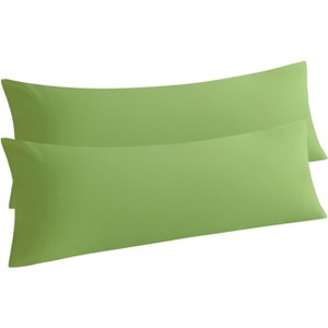 2 Pack Brushed Microfiber Body Pillowcases, Super Soft Body Pillow Cover with Envelope Closure - NTBAY - 1 of 4
