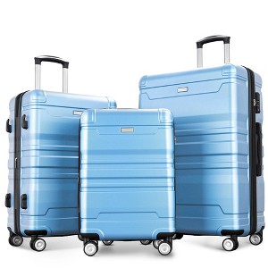 Garvee 3 Pcs New Expandable ABS Hardshell Luggage Sets, Clearance  Hardside Lightweight Suitcase sets Spinner Wheels with TSA Lock 20''24''28'' - 1 of 4