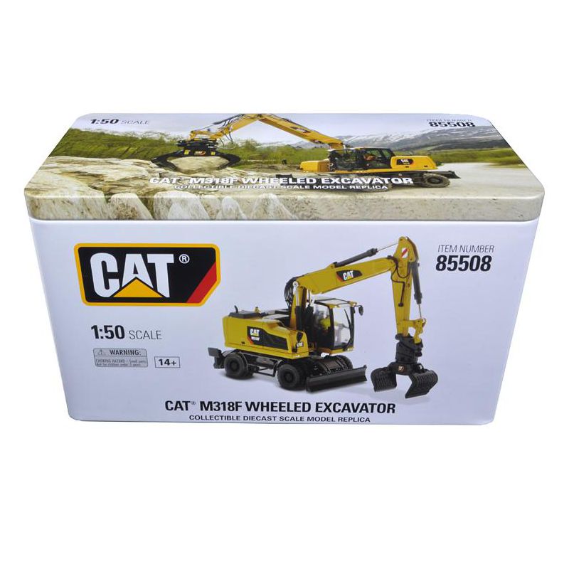 CAT Caterpillar M318F Wheeled Excavator with Operator "High Line Series" 1/50 Diecast Model by Diecast Masters, 3 of 4