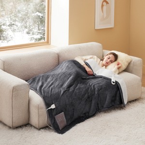 Bedsure Heated Blanket - Fast Heating Electric Blanket Soft Flannel Heated Throw Warm Gifts for Family - 1 of 4