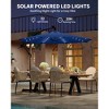 Garvee 10ft Solar Lights Offset Patio Umbrella, Cantilever Umbrella with Easy Lift & Tilt Adjustment, 8 Ribs Sun umbrella UV Protection Navy Blue - 3 of 4