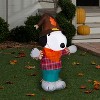Gemmy Airblown Inflatable Harvest Snoopy in Plaid Shirt Peanuts, 3.5 ft Tall, Multicolored - 2 of 4