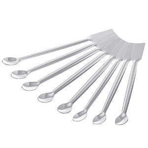 Unique Bargains 201 Stainless Steel Smooth Powders Sampling Micro Lab Spoons - 1 of 3