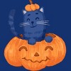 Women's Design By Humans Halloween Cat In A Pumpkin By wubbadub Racerback Tank Top - 2 of 3