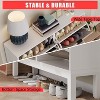 4-Tier Flip Drawer Shoe Storage Cabinet, Farmhouse Style Fluted Organizer with Metal Legs, Slim Freestanding Shoe Rack for Entryway, Hallway - 3 of 4