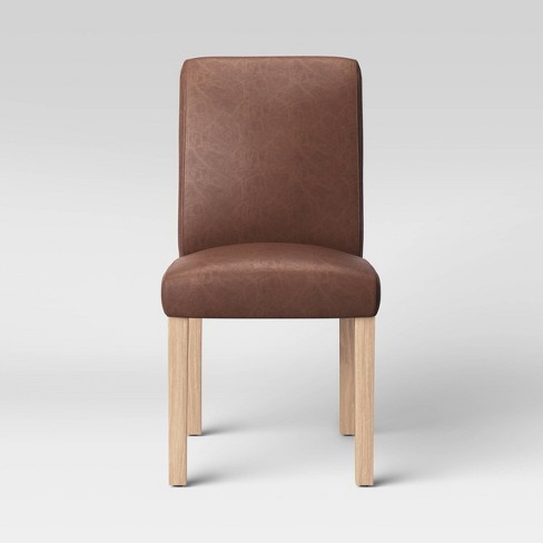 Graham Upholstered Parsons Dining Chair, Leather Parson Dining Chair