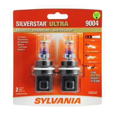 SYLVANIA 9004 SilverStar Ultra High Performance Halogen Headlight Bulb, (Contains 2 Bulb)