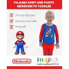 SUPER MARIO Nintendo Baby Pajama Shirt and Pants Sleep Set Newborn to Infant - 2 of 4