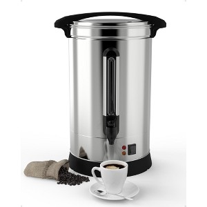 Commercial Coffee Maker, Food Grade Stainless Steel Large Capacity Coffee Urn for Church, Meeting, Lounges and Other Large Gatherings - 1 of 4
