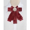 Allegra K Women's Pre-tied Pin Brooch Ribbon Beads Party Bowknot Bow Tie - 2 of 4