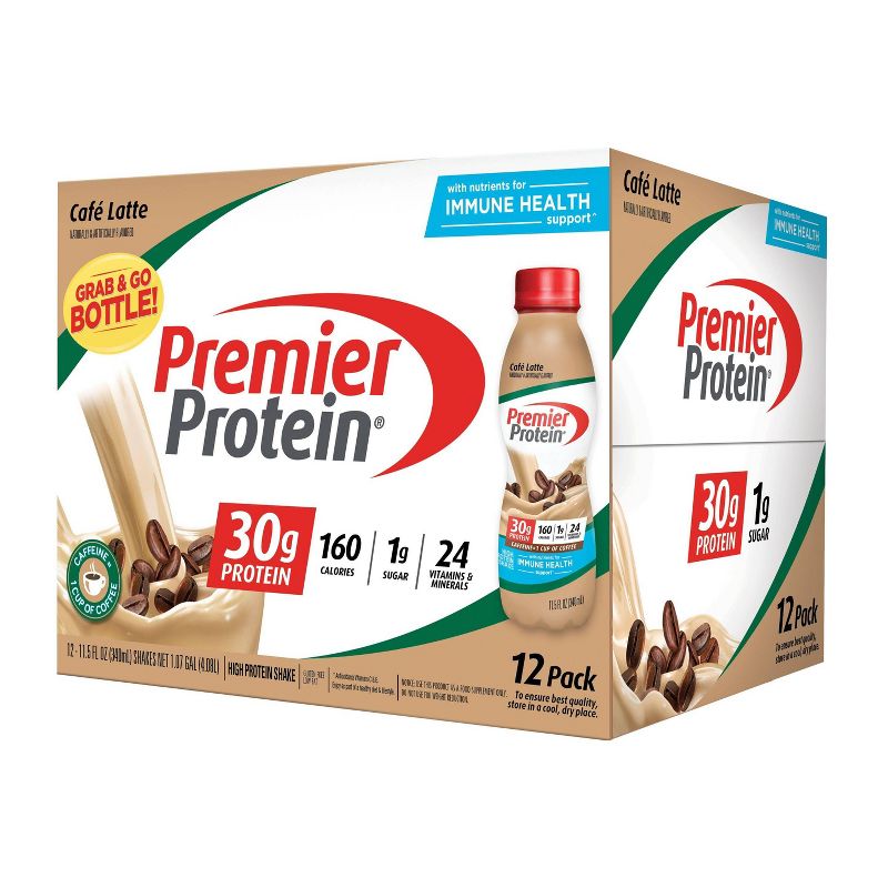 Premier Protein Nutritional Shake - Caffe Latte - 11.5oz/12ct, 1 of 6