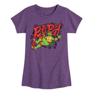 Girls' - Teenage Mutant Ninja Turtles - Raph Fitted Short Sleeve Graphic T-Shirt - 1 of 4