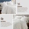 Breathable Woven Waffle Knit Comforter Sets, Modern Farmhouse Boho Comforter & Sham, All Season Microfiber Bed Set, Prime Holiday Bedding Luxury Comforter Set, Bedroom Queen Bed Set with Pillow Cases Christmas Gifts - image 2 of 4