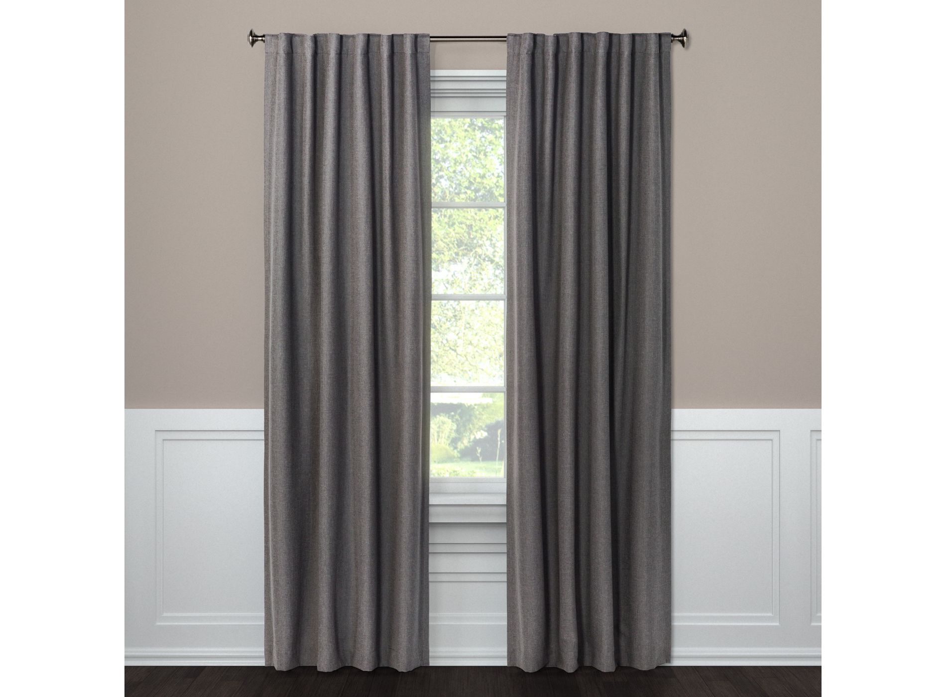 50"x84" Blackout Aruba Window Curtain Panel Radiant Gray - Threshold™: Recycled Polyester, Solid Drapes, OEKO-TEX Certified
