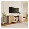 Maple Oak 65 Inch Fluted TV Stand with Open Shelves and Storage Cabinets Modern Heavy Duty Entertainment Center for Living Room Bedroom - 2 of 4